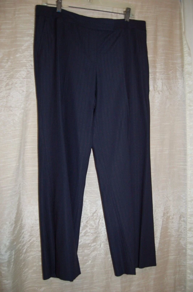 Pantalones para mujer Elie Tahari Bergdorf Goodman azul marino mezcla de lana talla M Foto 1 de 4