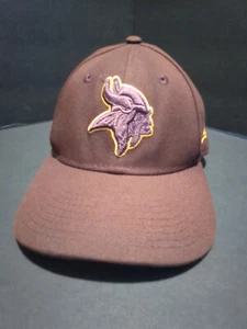 Minnesota Vikings NFL Team Logo Brown New Era Adjustable Snapback Hat - Picture 1 of 6