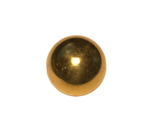 New 1" Diameter Brass Ball Lamp Finial, Cap, Unfinished Brass, 1/4F Tap #BF068U - Picture 1 of 3