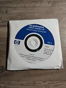 HP Quickrestore System Recovery CD Microsoft Windows XP Home SP1 Disc's 1 & 2 - Picture 1 of 2