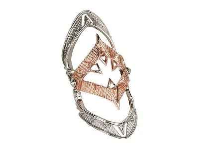 ANILLO ARMADURA HOUSE OF HARLOW CHAPADO EN ORO ROSA MANDÍBULAS MARROQUÍ GOUM 6 7 8 Foto 1 de 4