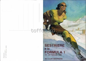 PUBBLICITA' SESTRIERE E LA FORMULA 1 1983-AUTORE BOCCASILE-D8-35 - Picture 1 of 1