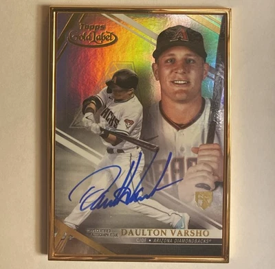 Daulton Varsho Auto RC 2021 Topps Gold Label Framed #FA-DV Rookie Card Blue Jays - Image 1 of 2