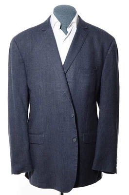 Blazer Abrigo Deportivo 50L Largo Ajustado Calvin Klein Gris Microcheck Suave Seda/Lana Foto 1 de 4