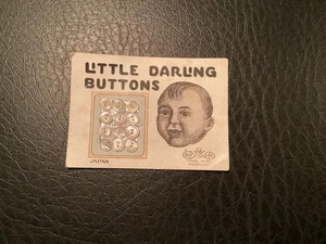 Vintage La Mode 2-Hole Buttons “Little Darling “Buttons Card - Picture 1 of 2