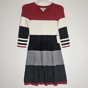J Howard Kleid Damen klein mehrfarbig gestreift Strick Langarm Pullover Freizeit - Bild 1 von 12