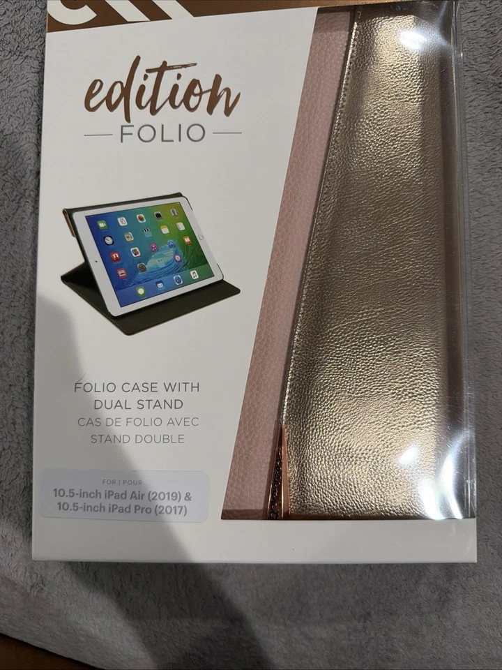 H4. Case Mate Folio Edition Dual Stand Case For iPad Pro 10.5", Pink/Rose Gold - Image 1 of 4