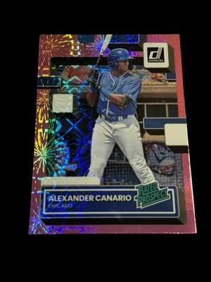 2022 Donruss - Alexander Canario #RP-12 Rated Prospect Pink Fireworks - Image 1 of 2