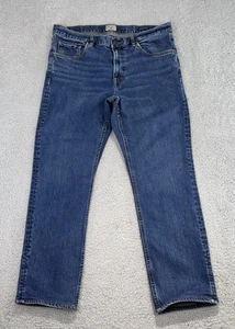 Faherty Jeans Mens 35x28.5 Blue Feel Good Special Weave Organic Cotton Stretch - Picture 1 of 19