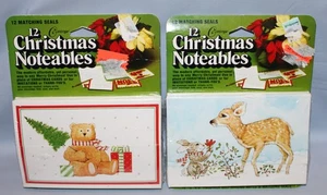 De colección Notables de Navidad 24 Tarjetas de Felicitación de Navidad Plegables con Sellos 1983 - Imagen 1 de 4