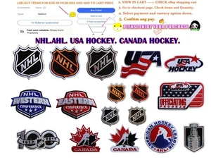 Hockey🏒 Parches deportivos logotipos hierro, coser (seleccionar opciones)✈tailandés por agente de USPS - Imagen 1 de 36