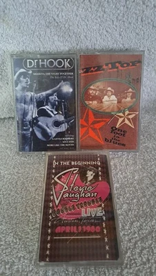 DR .HOOK + ZZ TOP +STEVIE VAUGHAN LIVE ( CASSETTE TAPE'S  ) - Image 1 of 4