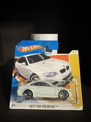 BMW M3 Hot Wheels 2011 Nuevos Modelos '10 Blanco Raro *Tarjeta Corta* (borde) Foto 1 de 3