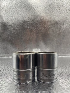 Lote de 2 Snap-on FSM171 FSM181 Enchufe Cromo 18mm 6pt 3/8" Unidad 17mm - Imagen 1 de 6