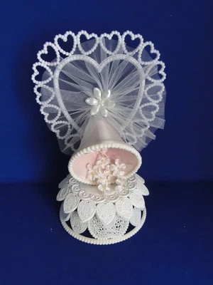 Nuevo Vintage Wilton "Carillón de Boda" Boda CakeTop, Campanas de Satén Rosa, 103-7028 Foto 1 de 4