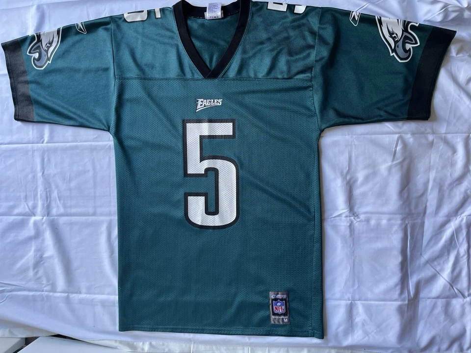 Винтажная зеленая футболка Reebok Philadelphia Eagles Donovan McNabb No5 NFL - Изображение 1 из 4