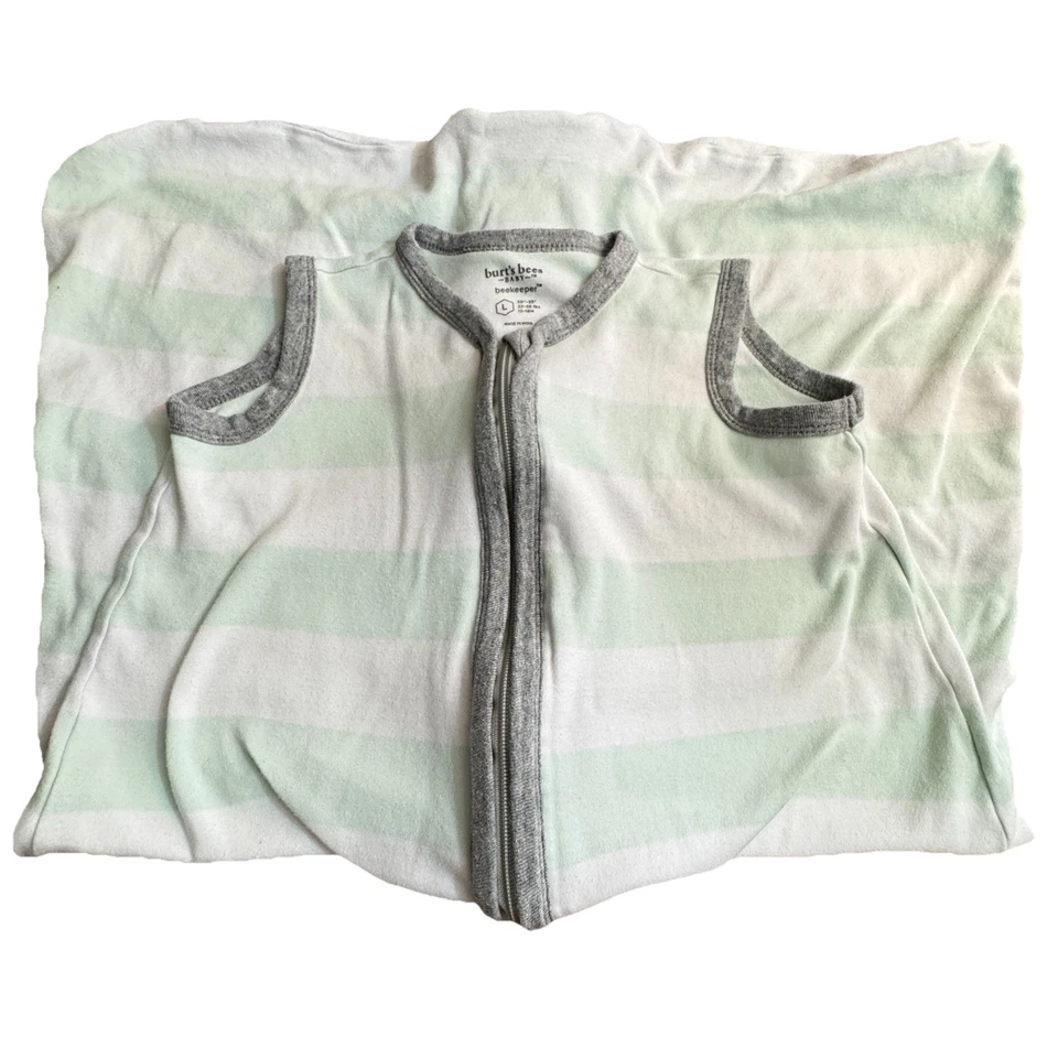 Мешок для сна пчеловода BURT'S BEES BABY 12-18 месяцев 100% органический хлопок бирюзовый - Изображение 1 из 4