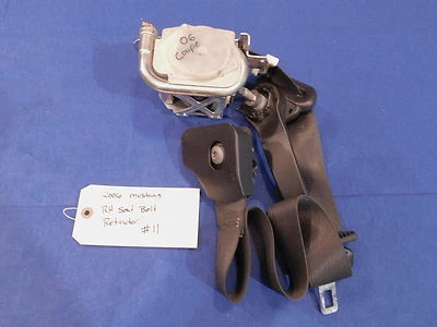 2006 MUSTANG RH PASSENGER RIGHT FRONT SEATBELT BLACK BR33-63611B08-ABW #11 - Image 1 of 3