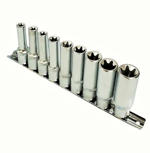 9 piezas. 1/2" DR. Juego de escocetas E-Star hembra E10 - E24 - Imagen 1 de 1