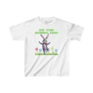 Do The Bunny Hop Easter Bunny Youth Kids Short Sleeve Shirt/ T-shirt/ Tee    - Picture 1 of 33
