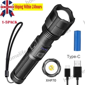 9900000LM LED Flashlight Powerful Torch Rechargeable Lamp Brightest Police Lamps - Picture 1 of 12