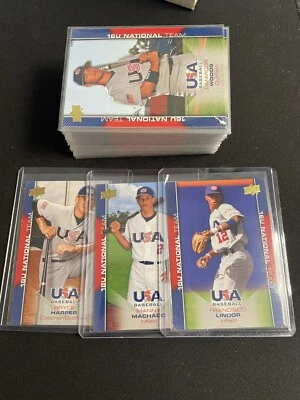Complete Set 59 Cards - 2009 Upper Deck USA Baseball - Harper, Lindor, Machado - Imagem 1 de 2