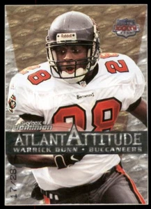 1999 SkyBox Dominion Atlantattitude WARP TEK SSP Warrick Dunn #d/28 Bucs #5AA - Picture 1 of 2