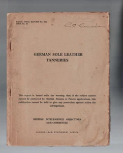 LEATHER ,GERMAN SOLE LEATHER TANNERIES , c 1940s - Bild 1 von 1