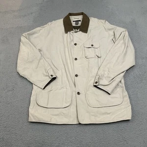 Banana Republic Giacca Uomo Grande Beige Lavoro Fienile Campo Abbigliamento Cotone Adulto - Foto 1 di 13
