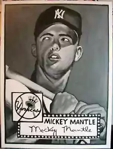 Mickey Mantle 1952 topps RC Iconic Rookie Card Series limited print 8.5x11 1/100 - Picture 1 of 1