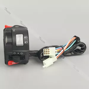Motorcycle 7/8" Handlebar Horn Turn Signals High/Low Beam Headlight Left Switch - Picture 1 of 6