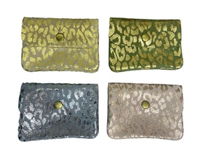 Damen Tiermotiv Wildleder Leder Klappknopf Geldbörse Etui Geldbörse VP4 - Bild 1 von 7