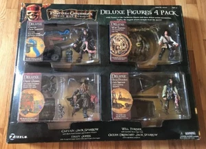 Pirates of the Caribbean Dead Man's Chest 4 Pack Deluxe Figures "NEW" - Picture 1 of 5