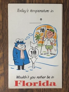 Comic Promo Postcard: GOLF Theme; Wouldn't You Rather Be In Florida - Picture 1 of 2