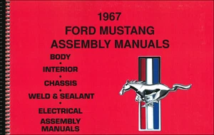 Manuale Di Assemblaggio Ford Mustang 1967 Set Di 5 Libri In 1 Volume - Foto 1 di 2
