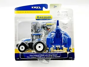 1/64 New Holland T7040 Tractor with Front Wheel Assist and Wing Mower - Picture 1 of 1