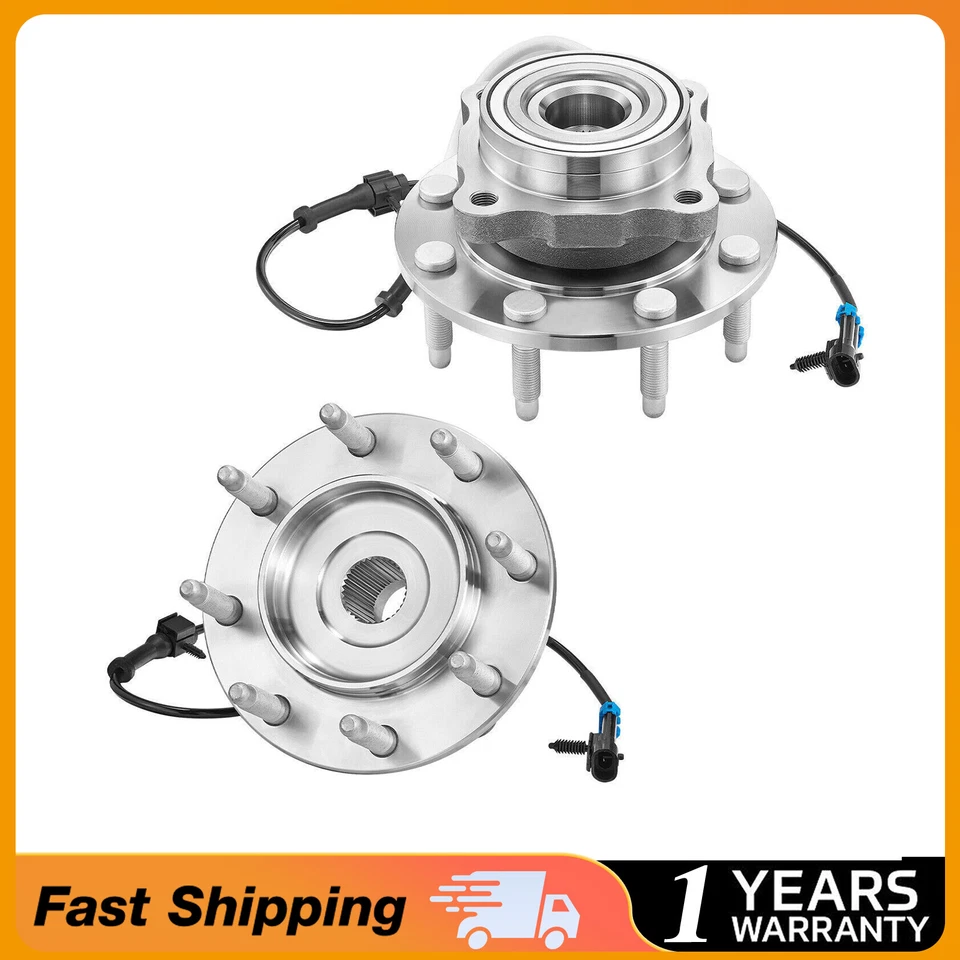 2X 515058 Wheel Bearing & Hub Assembly for 2001-2006 GMC Sierra 1500 HD 6.0L V8 - Image 1 of 4