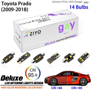 Kit de luz interior LED de 14 bombillas blanco para Toyota Land Cruiser Prado 2009-2018 - Imagen 1 de 8