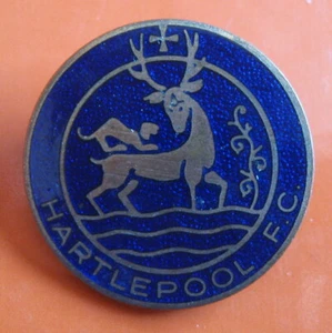 ENGLAND - HARTLEPOOL FOOTBALL CLUB VINTAGE NICE ENAMEL BADGE - Picture 1 of 2