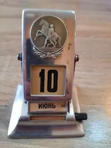 VINTAGE SOVIET USSR DESK PERPETUAL CALENDAR Leningrad Mint - Picture 1 of 11