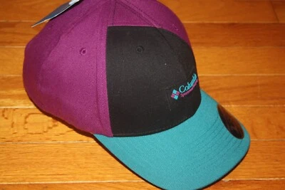 Nuevo sombrero Columbia Unisex 110 Snap Back Turquesa/Negro/Púrpura ENVÍO GRATUITO EE. UU. Foto 1 de 4