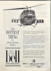 Bell Helicopter Huey UH-1 Iroquois Vintage Print Ad 1963 - Picture 1 of 6