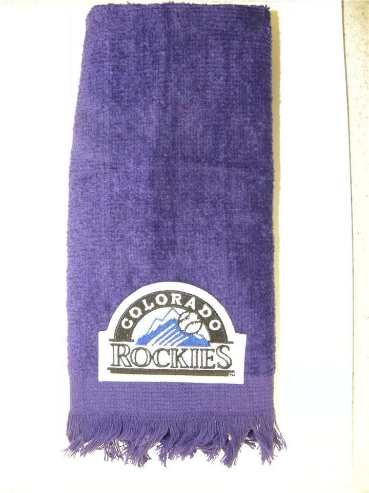 Bolas de beisebol Colorado Rockies ponta dos dedos mão TOALHA MLB aplique roxo MLB FRETE GRÁTIS - Imagem 1 de 1