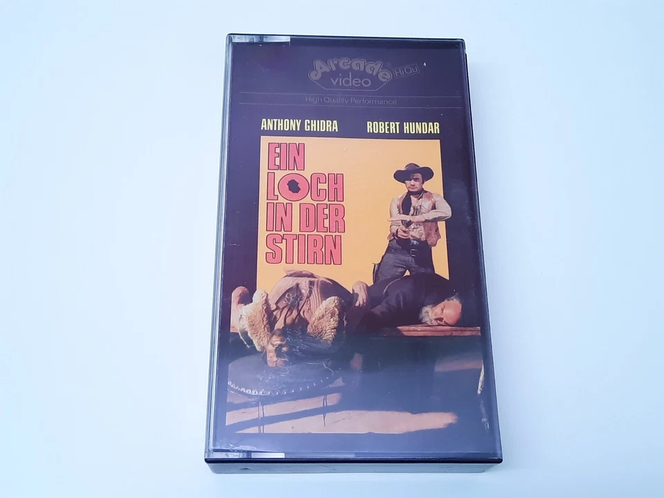 Ein Loch in der Stirn 1968 Uncut VHS German PAL Arcade Video Glasbox Robert Hund - Bild 1 von 4
