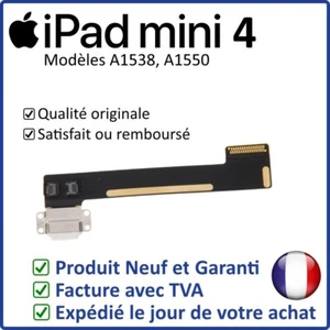 IPAD MINI 4 - NAPPE DOCK FLEX CONNECTEUR DE CHARGE COULEUR BLANC - Foto 1 di 3