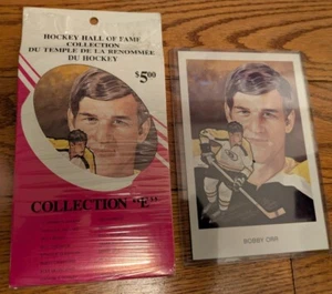 1983 Cartophiliam Hockey Hall Of Fame Bobby Orr Series "E" Sealed Pack + Card - Picture 1 of 2