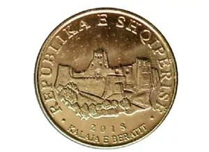 Moneta Albania 10 Leke, 2018. Castello fortezza di Berat. FDC, UNC - Foto 1 di 2