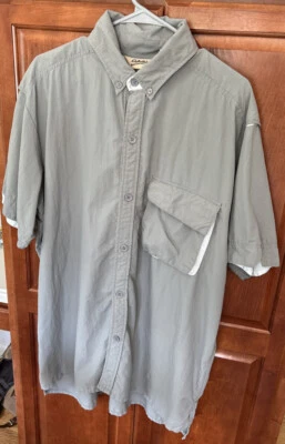 Cabelas Exterior Nylon Caza Pesca Camisa Ventilada Hombre Talla XL Verde Foto 1 de 4