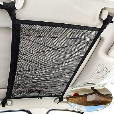 Bolsa de malha de bolso rede de carga teto camada dupla para acessórios Nissan - Imagem 1 de 4