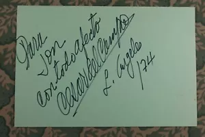 Cesar Del Campo - The Exterminating Angel - Frontera - Autographed 1974 - Picture 1 of 2
